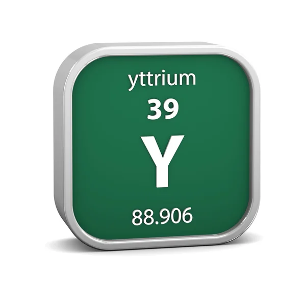 Yttrium-Materialzeichen — Stockfoto