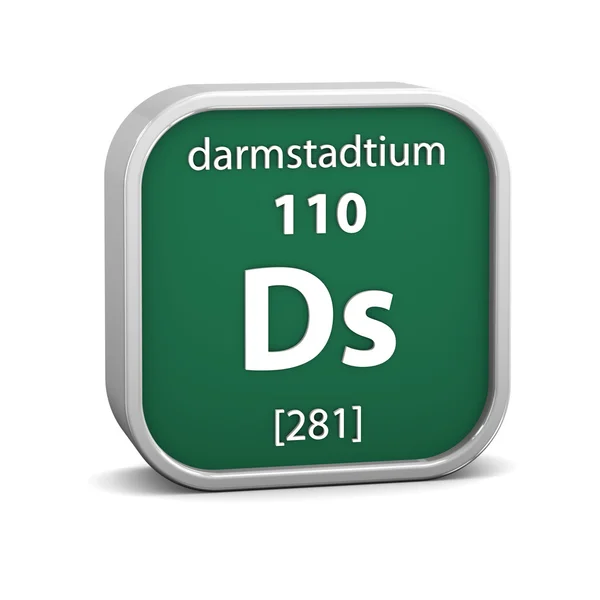 Darmstadtium materiálu znamení — Stock fotografie