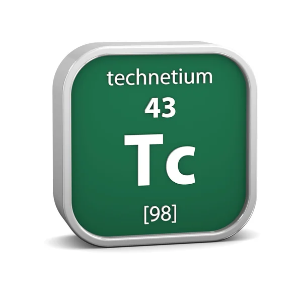 Materiał znak: technetium • technétium — Zdjęcie stockowe