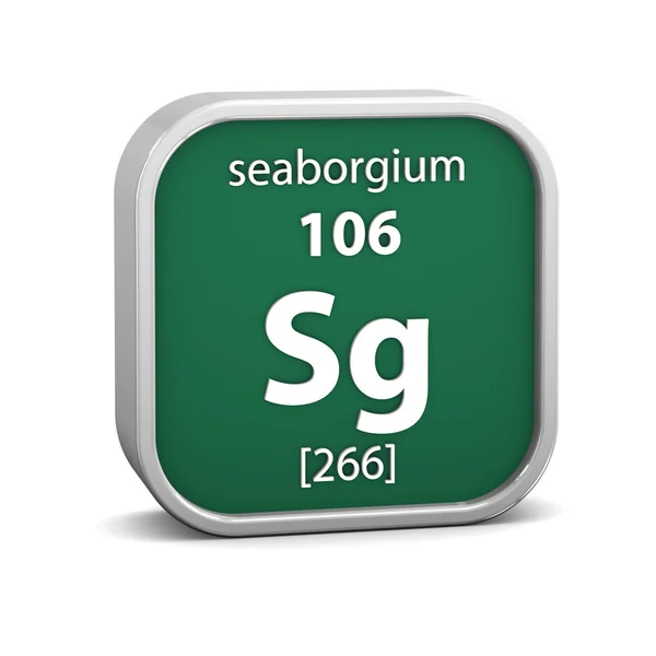 Seaborgium materiella tecken — Stockfoto