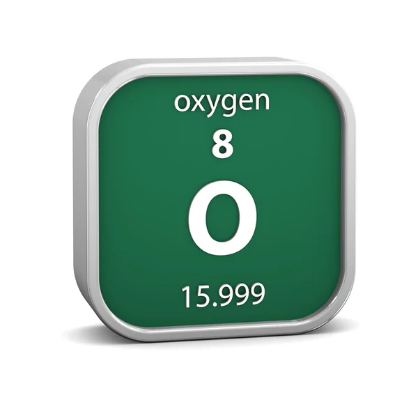 Sauerstoff-Materialzeichen — Stockfoto