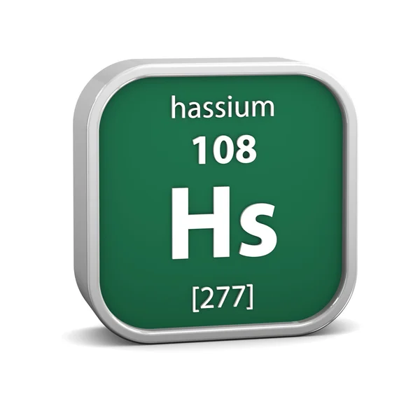 Materiał znak: Hassium — Zdjęcie stockowe