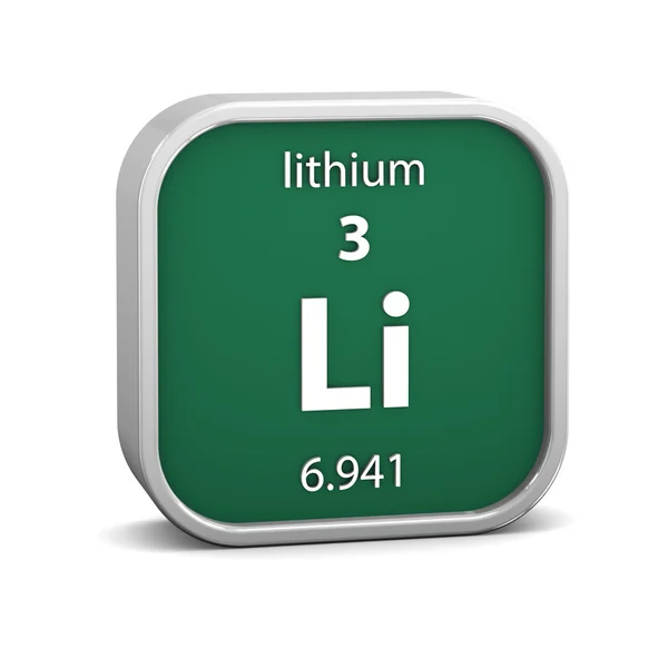 Zeichen für Lithium-Material — Stockfoto