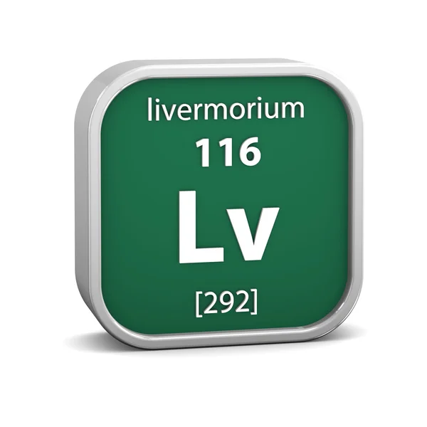 Materiální znak livermorium — Stock fotografie