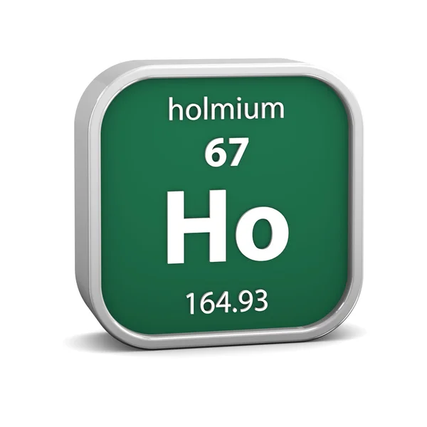 Holmium-Materialzeichen — Stockfoto