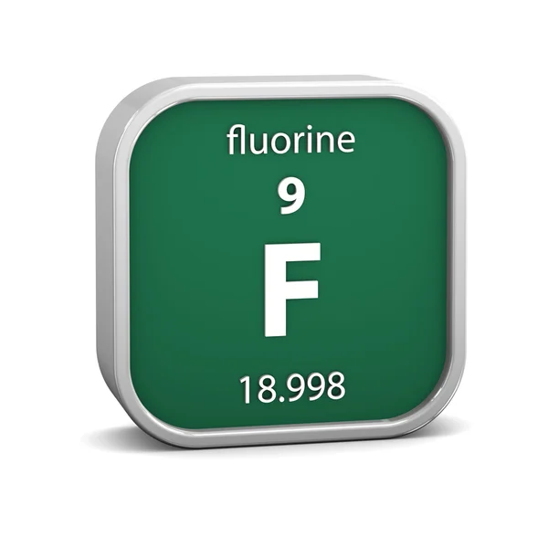 Materiální znak fluor — Stock fotografie