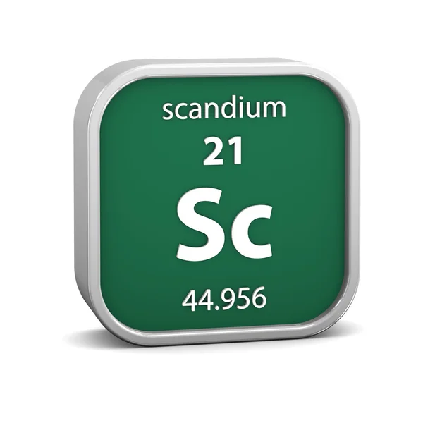 Materiální znak skandium — Stock fotografie