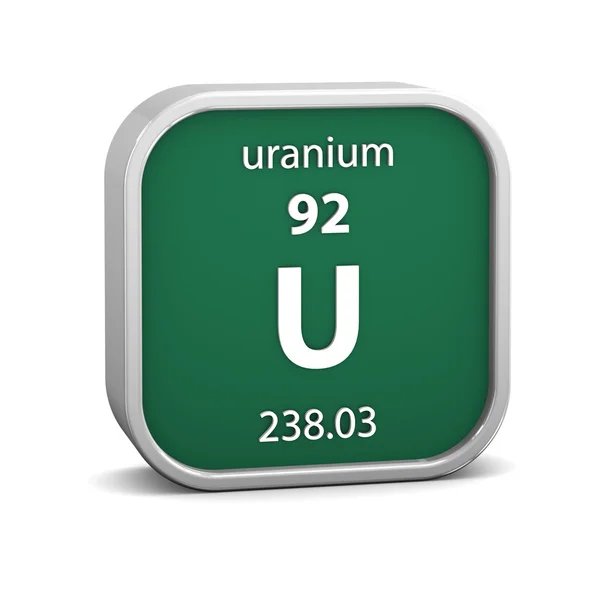 Uranium materiële teken — Stockfoto