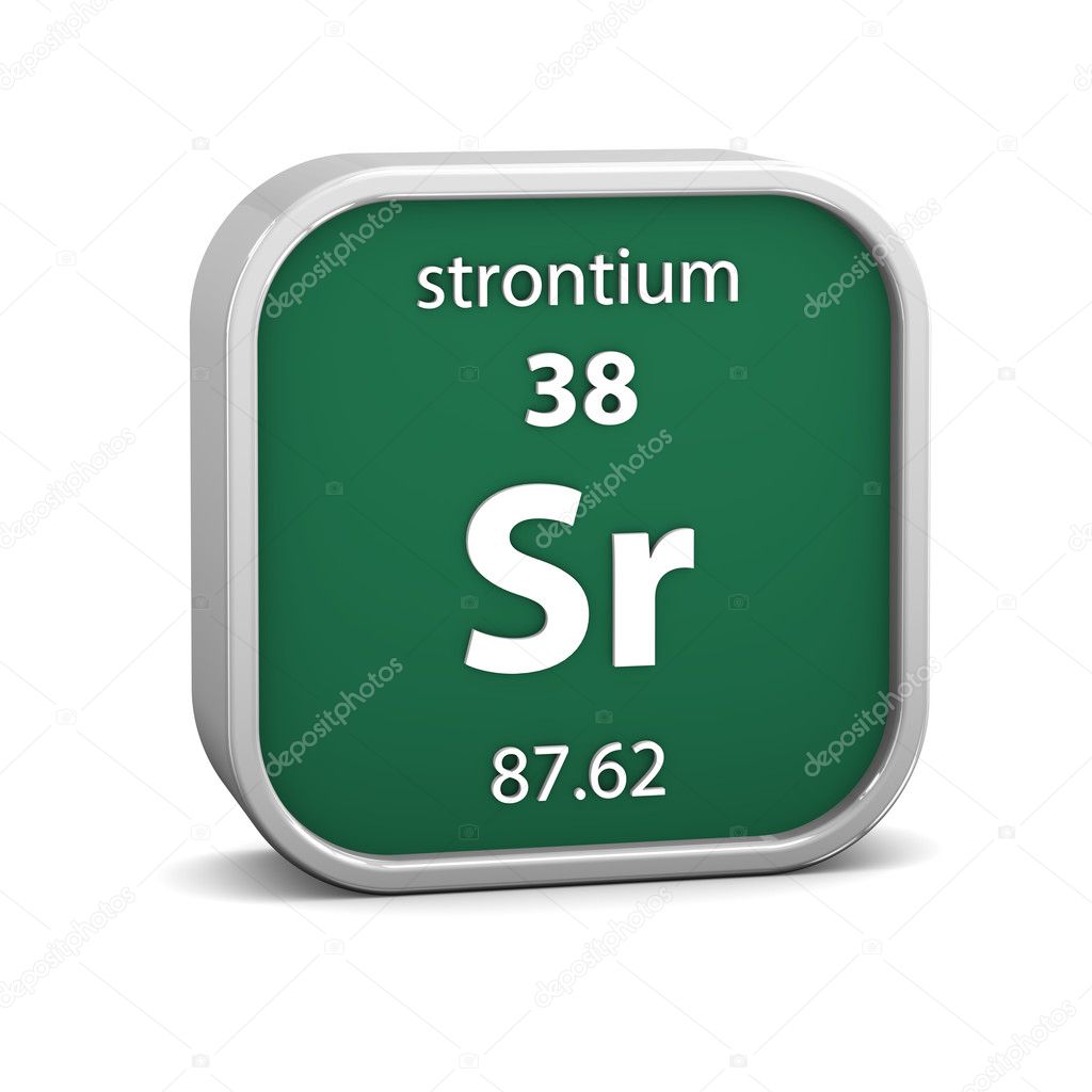 Strontium material sign