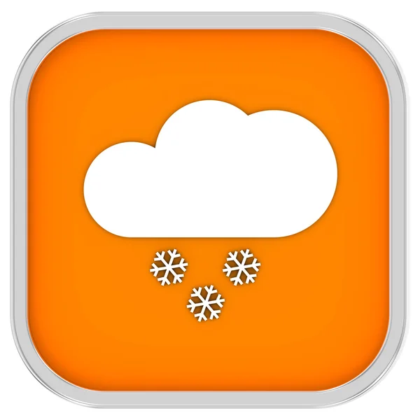 Çoğunlukla bulutlu için küçük bir miktar kar işareti ile — Stok fotoğraf