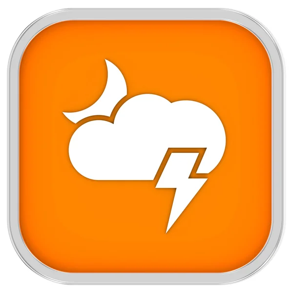 Cloudy at night with possibility of lightning sign — Stock Photo, Image