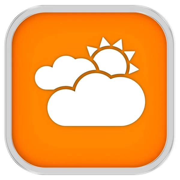 Mainly cloudy with sunny intervals sign — Stock Photo, Image