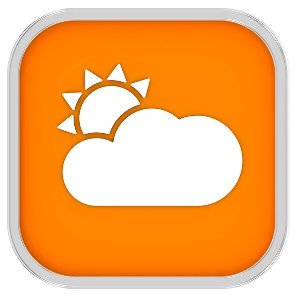 Mainly clear or partly cloudy with sunny intervals sign — Stock Photo, Image