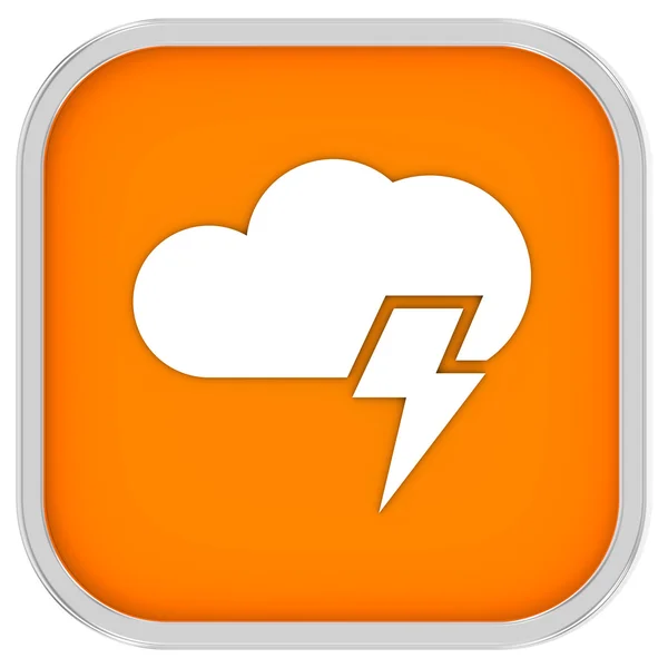 Cloudy with possibility of lightning sign — Stock Photo, Image