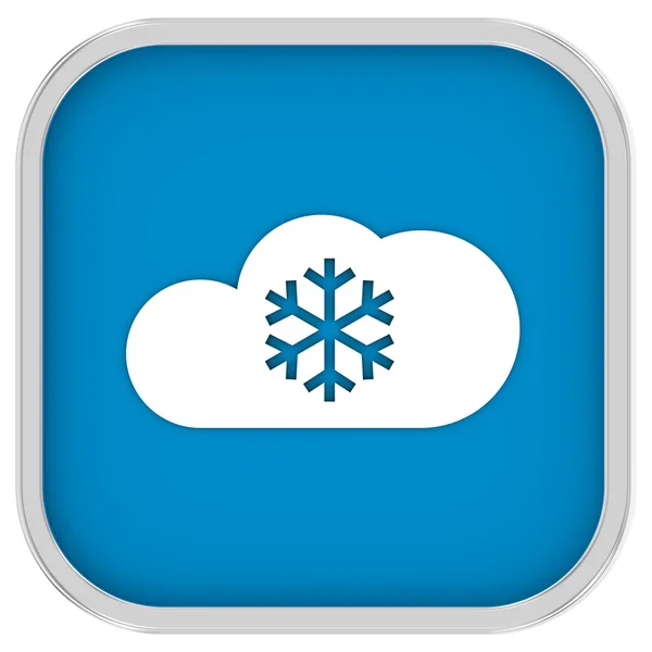 Partly to mainly cloudy with small amount of snow sign — Stock Photo, Image