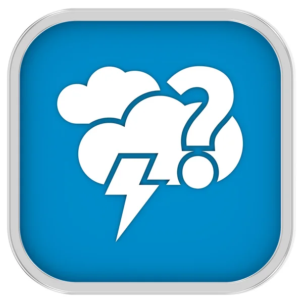 Likely mainly cloudy with possibility of lightning sign — Stock Photo, Image