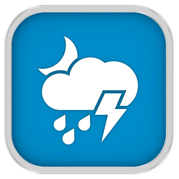 Cloudy at night with considerable amount of rain and with possibility of lightning sign — Stock Photo, Image