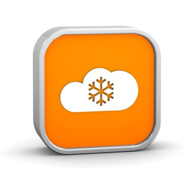 Çoğunlukla bulutlu için küçük bir miktar kar işareti ile