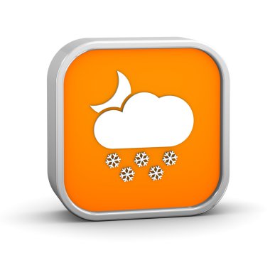 Çoğunlukla bulutlu için önemli miktarda kar gece işareti ile