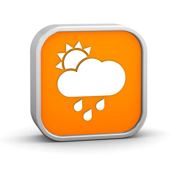 Mainly cloudy with considerable amount of rain sign — Stock Photo, Image