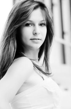 sevimli genç kız güleryüzlü