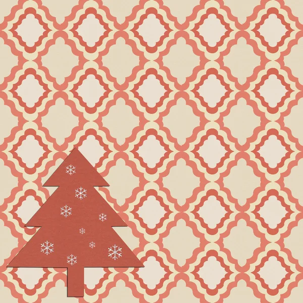 Christmas pattern on textured paper — Stock Photo, Image