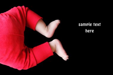 Çocuk ayak siyah doku