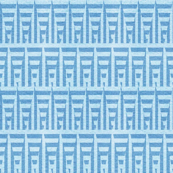 Blue textured paper with lined tringle pattern — Stock Photo, Image