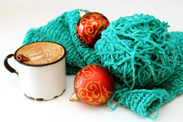 Christmas coffee with cinnamon — Stock Photo, Image