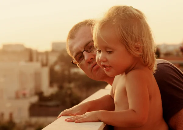 Charmant père et fille — Photo