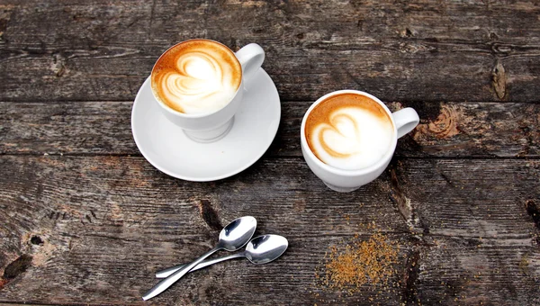 Xícaras de cappuccino — Fotografia de Stock