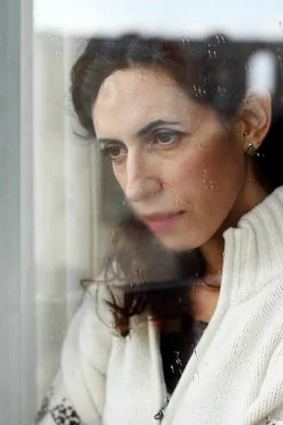 Retrato de arte de uma bela menina triste — Fotografia de Stock