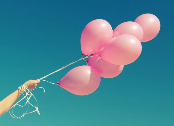 Pembe balonlar — Stok fotoğraf