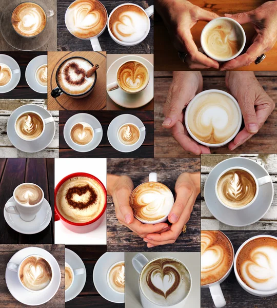 Koffie collage — Stockfoto