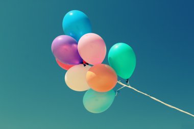 renkli baloons yakın çekim