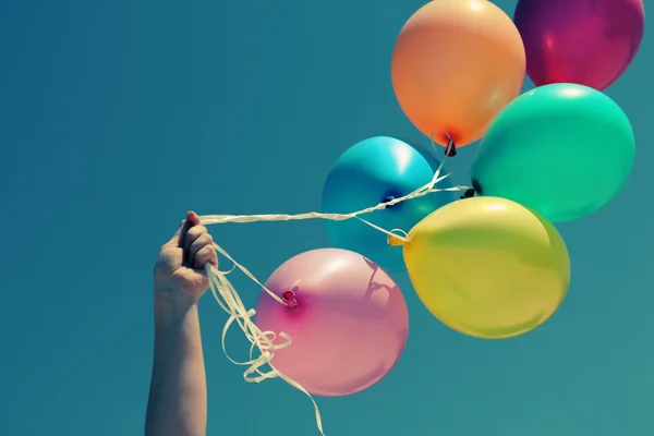 Primo piano di palloncini colorati — Foto Stock