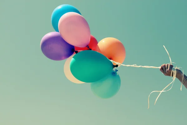 Close-up van kleurrijke ballonnen — Stockfoto