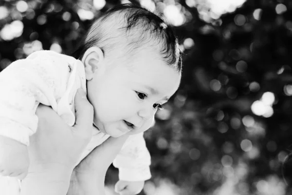 Portrait 3 month old baby outdoors — Stock Photo, Image