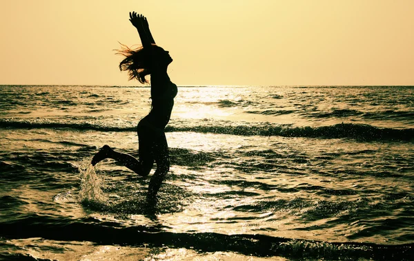 Woman on the seaside Royalty Free Stock Photos