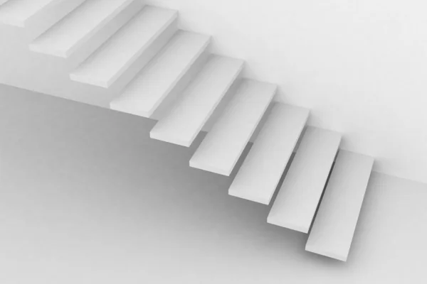 Abstraktní bílé schodiště — Stock fotografie