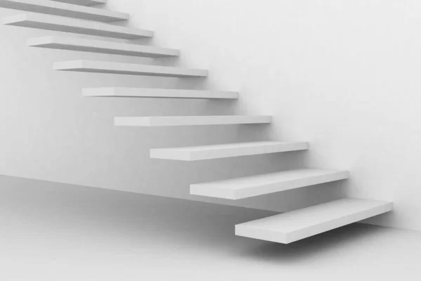 Abstract white staircase — Stock Photo, Image