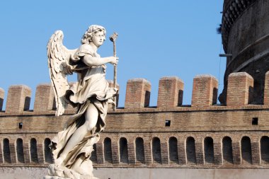 Angel statue in Castel Sant'Angelo clipart