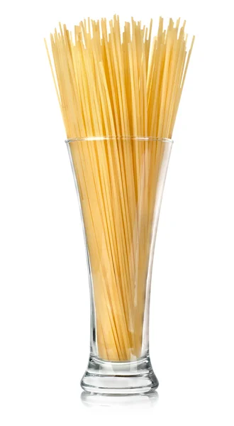 Spaghetti i ett glas — Stockfoto
