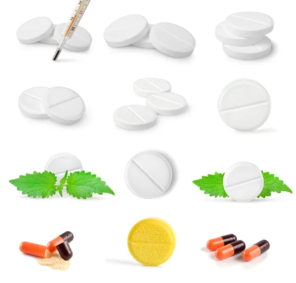 Collage of tablets — Stock Photo, Image