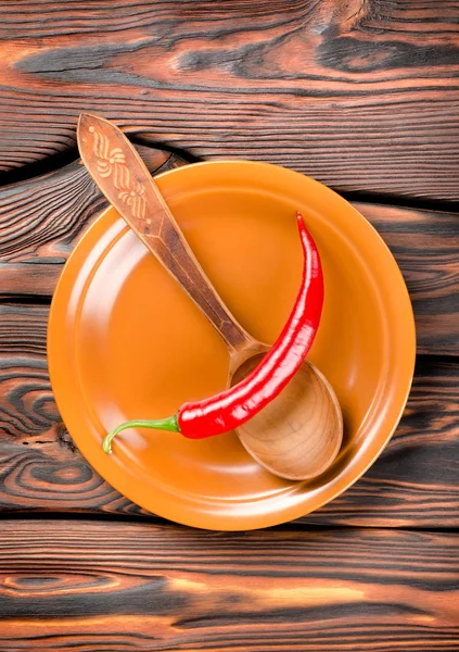접시, 후추 — 스톡 사진