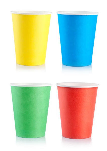 콜라주 일회용 컵 — 스톡 사진
