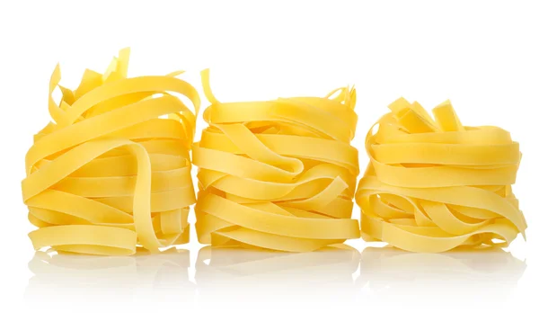 Tre pasta tagliatelle — Stockfoto