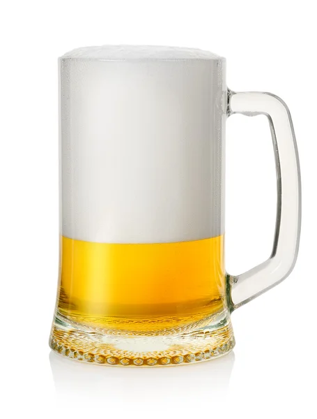 Mug with lager beer — Stock Photo, Image