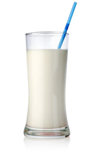 Milk cocktail in a big glass — Stock Photo, Image