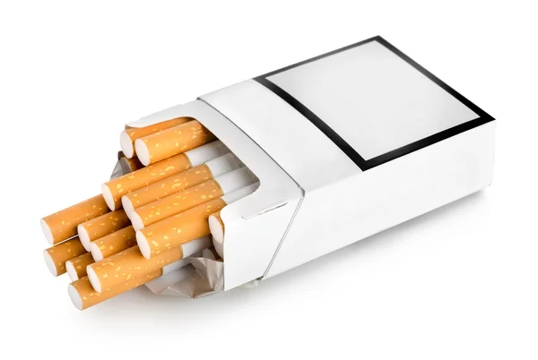 Open pack of cigarettes — Stock Photo, Image